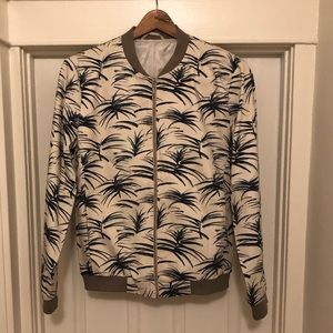 Leaf Print Bomber Jacket from Topman